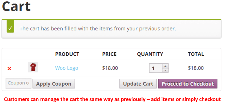 E-commerce Customer Reorder - Cart Management